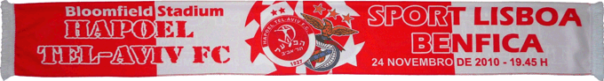 Cachecol Benfica Hapoel Tel Haviv Liga dos Campees 2010-11