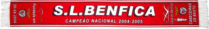 Cachecol Casa Benfica Cabeceiras de Basto Campeo 2004-05