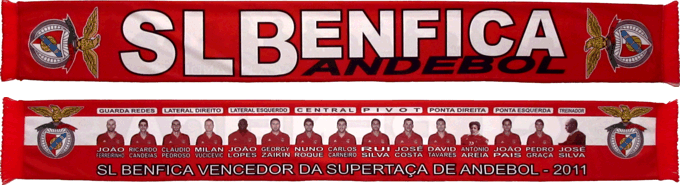 Cachecol Benfica Vencedor Supertaa Andebol 2011