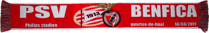 Cachecol Benfica PSV Liga Europa 2010-11