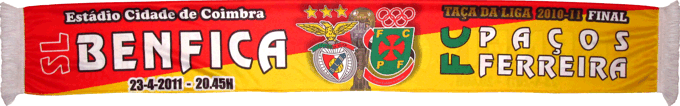 Cachecol Benfica Paos de Ferreira Taa da Liga 2010-11