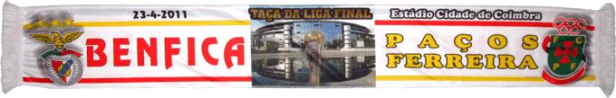 Cachecol Benfica  Paos de Ferreira Taa da Liga 2010-11