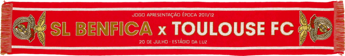 Cachecol Benfica Toulouse Apresentao 2011-12