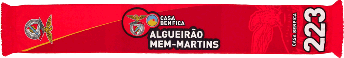 Cachecol Casa do Benfica em Algueiro Mem-Martins