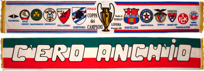 Cachecol Benfica Barcelona Liga dos Campees 1991-92