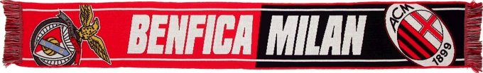 Cachecol Benfica AC Milan Liga Campees 2007-08