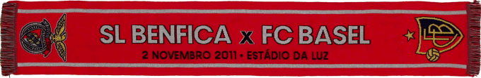 Cachecol Benfica Basileia Liga dos Campees 2011-12