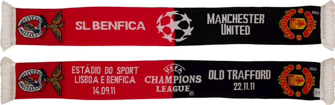 Cachecol Benfica Manchester United Liga dos Campees 2011-12