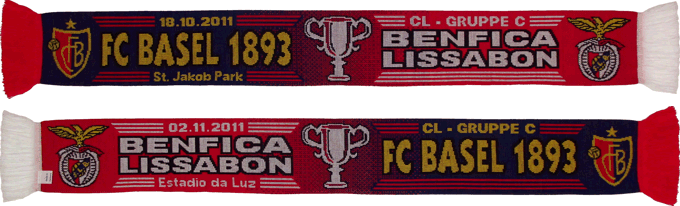 Cachecol Benfica Basileia Liga Campees 2011-12