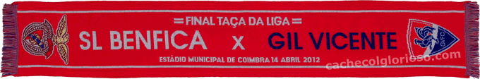 Cachecol Benfica Gil Vicente Final Taa da Liga 2011-12
