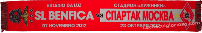 Cachecol Benfica Spartak Moscovo Liga dos Campees 2012-13