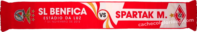 Cachecol Benfica Spartak Moscovo Liga dos Campees 2012-13