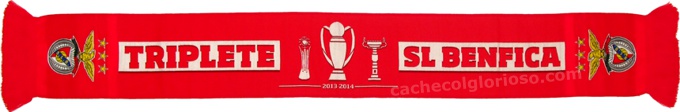 cachecol benfica triplete 2013-14