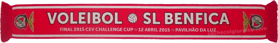 cachecol sl benfica voleibol final challenge cup 2015