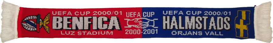 cachecol benfica halmstads taca uefa 2000-01