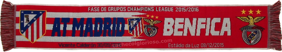 cachecol benfica atletico madrid liga campeoes 2015-16