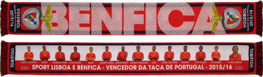 cachecol benfica voleibol vencedor taa de portugal 2015-16