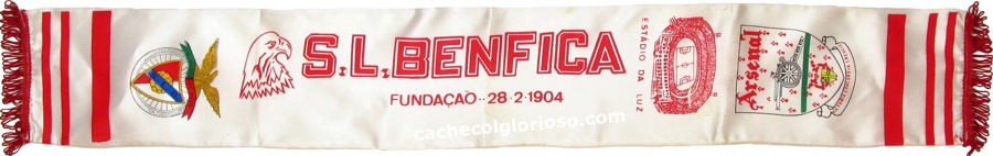 cachecol benfica arsenal 
   liga campeoes 1991-92